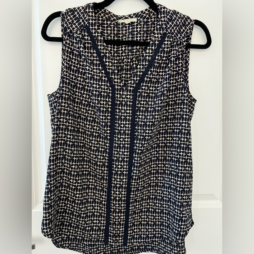 Pleione navy blouse sleeveless xs